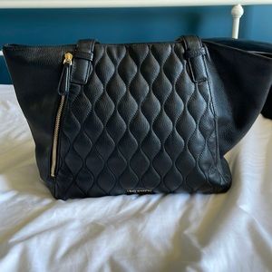 Black leather Vera Bradley purse